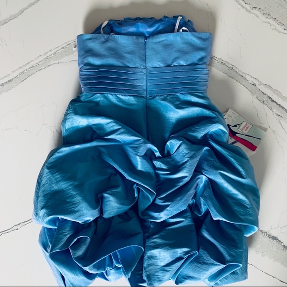 Morgan 4 Ever Strapless Lilac Dress Jr 11/12 NWT - Picture 2 of 4